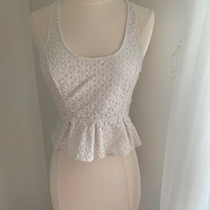 UO Kimchi Blue Eyelet Racerback Crop Top